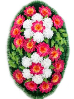 Ритуальный венок из искусственных цветов Лаура