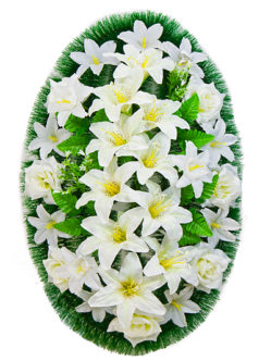 Ритуальный венок с белыми цветами Иванко купить в спб