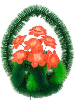Ритуальная корзина из искусственных цветов "Купол"