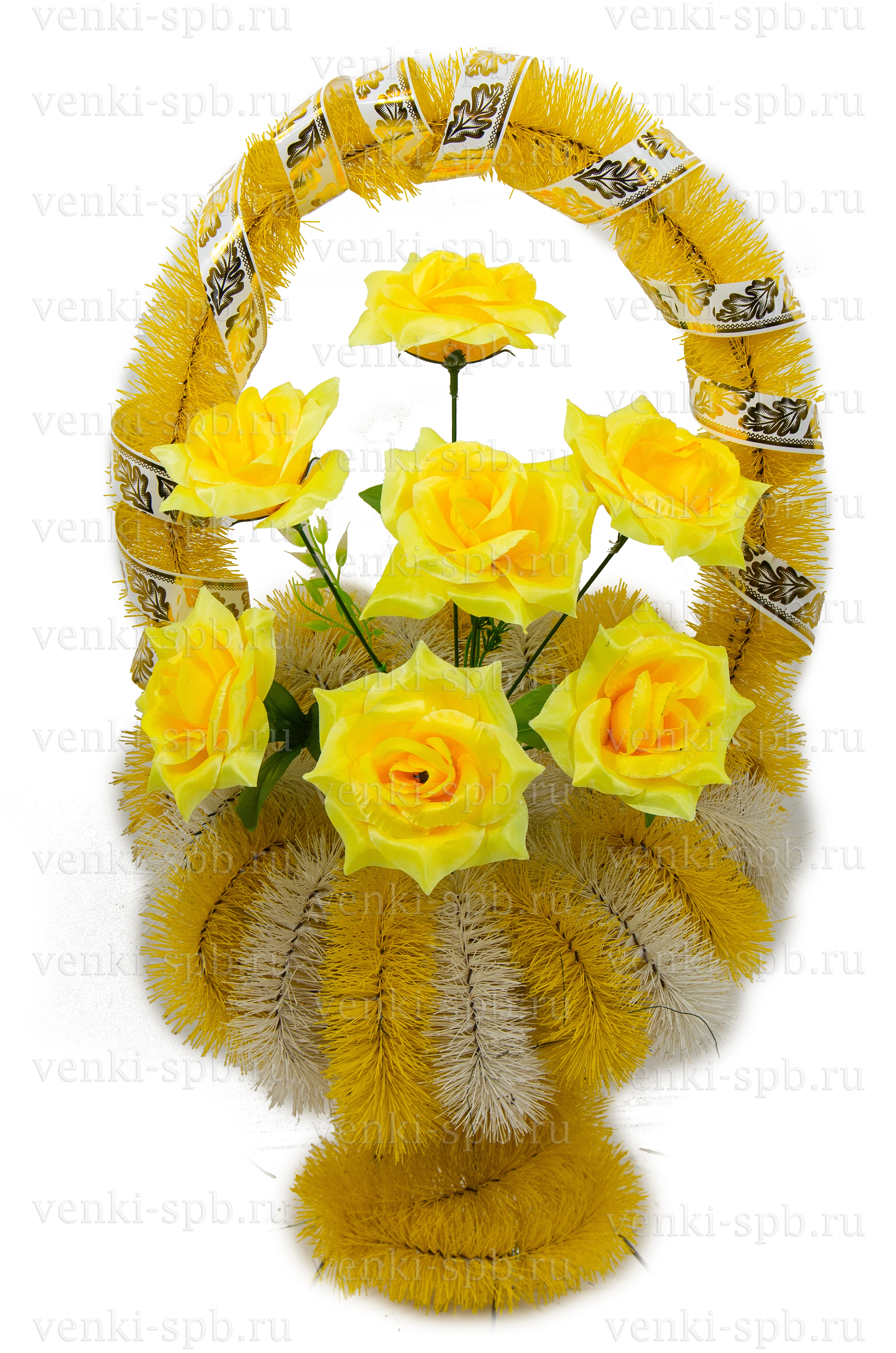 Аннушка Цветная бело-желтая - Фото 2 | Компания «Венок»