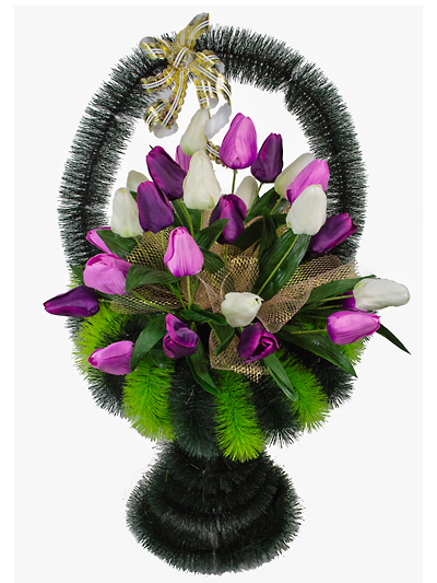 «Ваза большая-3» с крупными тюльпанами - Фото 1 | Компания «Венок»
