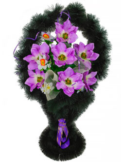 Ритуальная корзина Виолетта с магнолией купить оптом онлайн